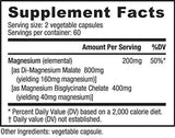 Mg Magnesium 120 Vegetable Capsules